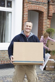 Man and van vehicle ready for a local move in Brondesbury