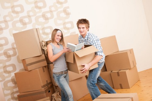 Professional office movers handling equipment in Brondesbury