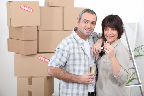 Commercial removals van serving a business move near Brondesbury